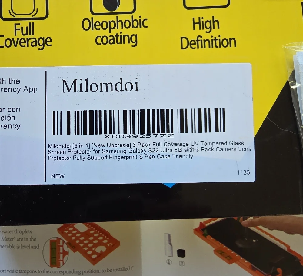 Glass Screen Protector Kit for Samsung 22 Ultra Phone